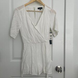 White Linen Romper